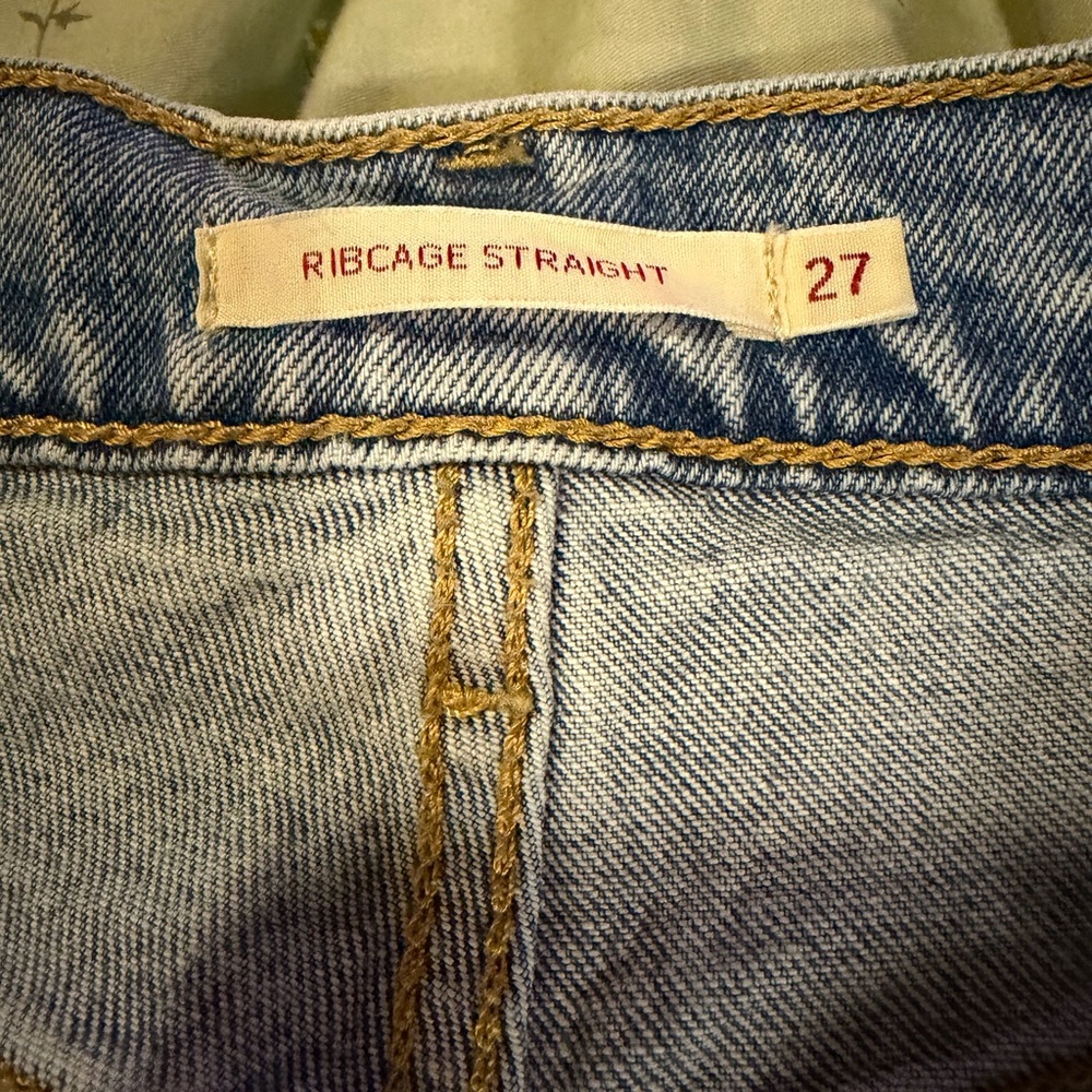 Levi’s high-rise ribcage straight jeans W27 L27 - Picture 5 of 9